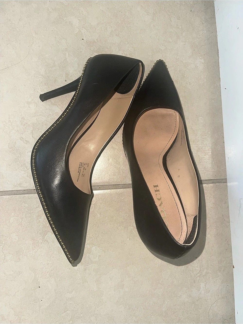 Coach Waverly Pump Pointed-Toe Black US 10